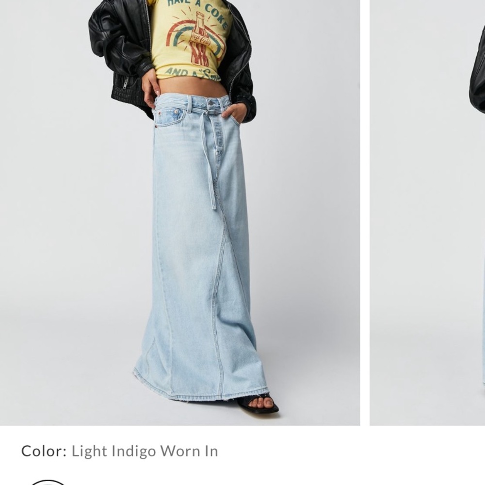 Levi’s light indigo maxi skirt